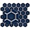 Hudson Due 2" Hex Denim Blue 10-7/8" x 12-5/8" Porcelain Mosaic Tile -10 Sheets Per Case -9.7 Sq. Ft.