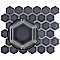 Hudson Due 2" Hex Storm Grey 10-7/8" x 12-5/8" Por Mosaic Tile10 Sheets Per Case -9.7 Sq. Ft.