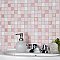 Crystalline Straight Edge Square Pink 12" x 12" Porcelain Mosaic Tile -10 Sheets Per Case -30.6 Sq. Ft.