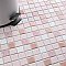 Crystalline Straight Edge Square Pink 12" x 12" Porcelain Mosaic Tile -10 Sheets Per Case -30.6 Sq. Ft.
