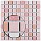 Crystalline Straight Edge Square Pink 12" x 12" Porcelain Mosaic Tile -10 Sheets Per Case -30.6 Sq. Ft.