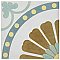 Revival Ring Mini 4" x 4" Ceramic Tile - White, Blue, Green, Brown - Per Case of 81 - 9.72 Square Feet