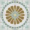 Revival Ring Mini 4" x 4" Ceramic Tile - White, Blue, Green, Brown - Per Case of 81 - 9.72 Square Feet