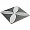 Twenties Petal Mini 4"  x 4" Ceramic Tile - Per Case of 81 - 9.72 Square Feet