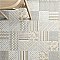 Bohemia Grid 7-3/4" x7-3/4"7-3/4" x 7-3/4" Ceramic Tile - Blue, Gray, Orange - Per Case of 25 - 10.50 Square Feet Per Case