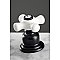 American Classic Two-Handle 3-Hole Deck Mount Widespread Bathroom Faucet with Pop-Up Drain - Matte Black
