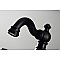 American Classic Two-Handle 3-Hole Deck Mount Widespread Bathroom Faucet with Pop-Up Drain - Matte Black