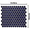 Tribeca 1" Hex Glossy Cobalt Blue Porcelain Mosaic Tile - Sold Per Case of 10 Sheets - 8.65 Square Feet Per Case