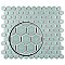 Tribeca 1" Hex Glossy Gray Mist Porcelain Mosaic Tile - Sold Per Case of 10 Sheets - 8.65 Square Feet Per Case