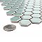 Tribeca 1" Hex Glossy Gray Mist Porcelain Mosaic Tile - Sold Per Case of 10 Sheets - 8.65 Square Feet Per Case