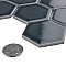 Tribeca 2" Hex Glossy Glacier Blue Porcelain Mosaic Tile - Sold Per Case of 10 Sheets - 9.96 Square Feet Per Case