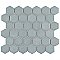 Tribeca 2" Hex Glossy Gray Mist Porcelain Mosaic Tile - Sold Per Case of 10 Sheets - 9.96 Square Feet Per Case