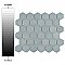 Tribeca 2" Hex Glossy Gray Mist Porcelain Mosaic Tile - Sold Per Case of 10 Sheets - 9.96 Square Feet Per Case