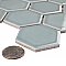 Tribeca 2" Hex Glossy Gray Mist Porcelain Mosaic Tile - Sold Per Case of 10 Sheets - 9.96 Square Feet Per Case