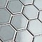 Tribeca 2" Hex Glossy Gray Mist Porcelain Mosaic Tile - Sold Per Case of 10 Sheets - 9.96 Square Feet Per Case