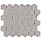 Tribeca 2" Hex Glossy Gray Mist Porcelain Mosaic Tile - Sold Per Case of 10 Sheets - 9.96 Square Feet Per Case