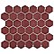 Tribeca 2" Hex Glossy Rusty Red Porcelain Mosaic Tile - Sold Per Case of 10 Sheets - 9.96 Square Feet Per Case