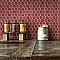 Tribeca 2" Hex Glossy Rusty Red Porcelain Mosaic Tile - Sold Per Case of 10 Sheets - 9.96 Square Feet Per Case