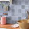 Classico 4" Blue 11-5/8" x 11-5/8" Porcelain Mosaic Floor & Wall Tile - Sold Per Case of 10 - 9.6 Sq. Ft.