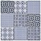 Classico 4" Blue 11-5/8" x 11-5/8" Porcelain Mosaic Floor & Wall Tile - Sold Per Case of 10 - 9.6 Sq. Ft.