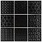 Spirit Black 11-5/8" x 11-5/8" Porcelain Mosaic Tile - 10 Tiles Per Case - 9.6 Sq. Ft.