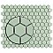 Metro 1" Hex Glossy Mint 11-7/8" x 10-1/4" Porcelain Mosaic Tile - Sold Per Case of 10 - 8.7 Square Feet