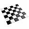 Metro Quad Checkerboard Gl Blk/Wht 11.75" x 11.75"Porcelain Mosaic Tile - Sold Per Case of 10 - 9.8 Square Feet
