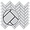 Metro Brick Herringbone Glossy White 10-5/8" x 12-1/2" Porcelain - Sold Per Case of 10 - 9.4 Square Feet
