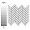 Metro Brick Herringbone Glossy White 10-5/8" x 12-1/2" Porcelain - Sold Per Case of 10 - 9.4 Square Feet