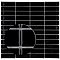 Metro Brick Stacked Glossy Black 11-1/2" x 11-3/4" Porcelain Mosaic Tile - Sold Per Case of 10 - 9.6 Square Feet