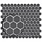 Metro 7/8" Hex Glossy Gray Porcelain Mosaic Tile - Sold Per Case of 10 - 8.56 square feet