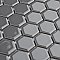 Metro 7/8" Hex Glossy Gray Porcelain Mosaic Tile - Sold Per Case of 10 - 8.56 square feet