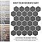 Metro Glossy 2" HexGray Porcelain Mosaic Tile - Sold Per Case of 10 - 8.20 square feet