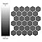 Metro Glossy 2" HexGray Porcelain Mosaic Tile - Sold Per Case of 10 - 8.20 square feet