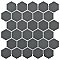 Metro Glossy 2" HexGray Porcelain Mosaic Tile - Sold Per Case of 10 - 8.20 square feet