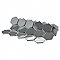 Metro Glossy 2" HexGray Porcelain Mosaic Tile - Sold Per Case of 10 - 8.20 square feet