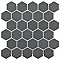 Metro Glossy 2" HexGray Porcelain Mosaic Tile - Sold Per Case of 10 - 8.20 square feet