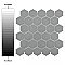 Metro Glossy 2" HexLight Gray Porcelain Mosaic Tile - Sold Per Case of 10 - 8.20 square feet