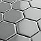 Metro Glossy 2" HexLight Gray Porcelain Mosaic Tile - Sold Per Case of 10 - 8.20 square feet