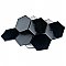 Metro Super 4" Hex Glossy Black 10" x 11-1/2" Porcelain Mosaic - Sold Per Case of 10 - 8.1 Square Feet Per Case