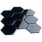 Metro Super 4" Hex Glossy Black 10" x 11-1/2" Porcelain Mosaic - Sold Per Case of 10 - 8.1 Square Feet Per Case