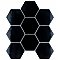 Metro Super 4" Hex Glossy Black 10" x 11-1/2" Porcelain Mosaic - Sold Per Case of 10 - 8.1 Square Feet Per Case
