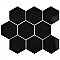 Metro Super 4" Hex Glossy Black 10" x 11-1/2" Porcelain Mosaic - Sold Per Case of 10 - 8.1 Square Feet Per Case