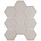 Metro Super 4" Hex Glossy White 10" x 11-1/2" Porcelain Mosaic Tile - Sold Per Case of 10 - 8.2 Sq. Ft.