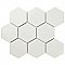Metro Super 4" Hex Glossy White 10" x 11-1/2" Porcelain Mosaic Tile - Sold Per Case of 10 - 8.2 Sq. Ft.