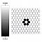 Metro Glossy White Hex with Single F 10-1/4" x 11-3/4" Porcelain Mosaic - Sold Per Case of 10 - 8.65 Square Feet Per Case
