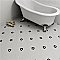 Metro Glossy White Hex with Single F 10-1/4" x 11-3/4" Porcelain Mosaic - Sold Per Case of 10 - 8.65 Square Feet Per Case