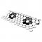 Metro Glossy White Hex with Heavy Flower 10-1/4" x 11-3/4" Porcelain Mosaic Tile - Sold Per Case of 10 - 8.65 Square Feet
