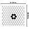 Metro 1" Hex Matte White Single Flower 11 7/8" x 10 1/4" Porcelain Mosaic Tile - Sold Per Case of 10 - 8.65 Square Feet