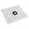 Metro 1" Hex Matte White Single Flower 11 7/8" x 10 1/4" Porcelain Mosaic Tile - Sold Per Case of 10 - 8.65 Square Feet